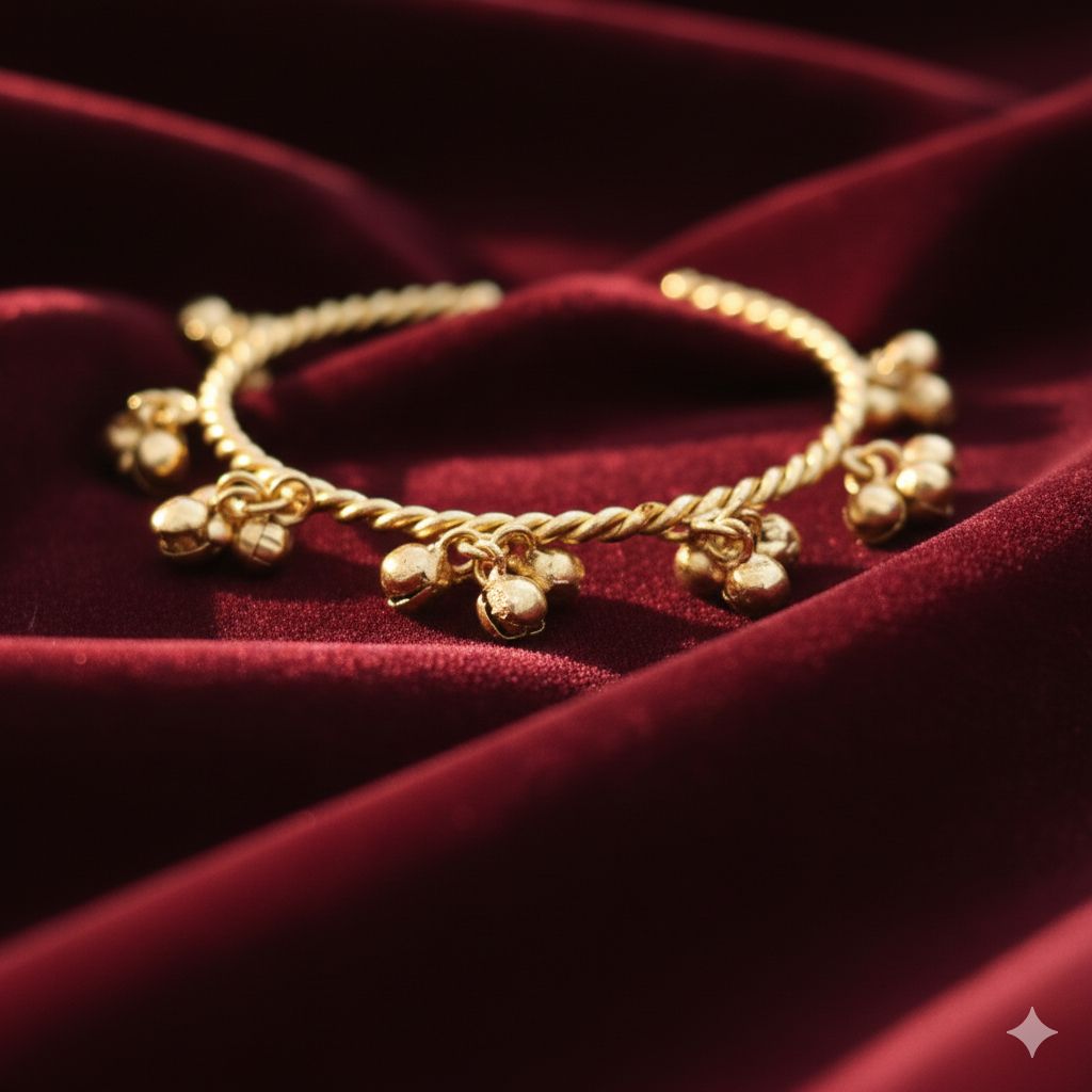 Brass based Kashmiri ghungroo kada bangles