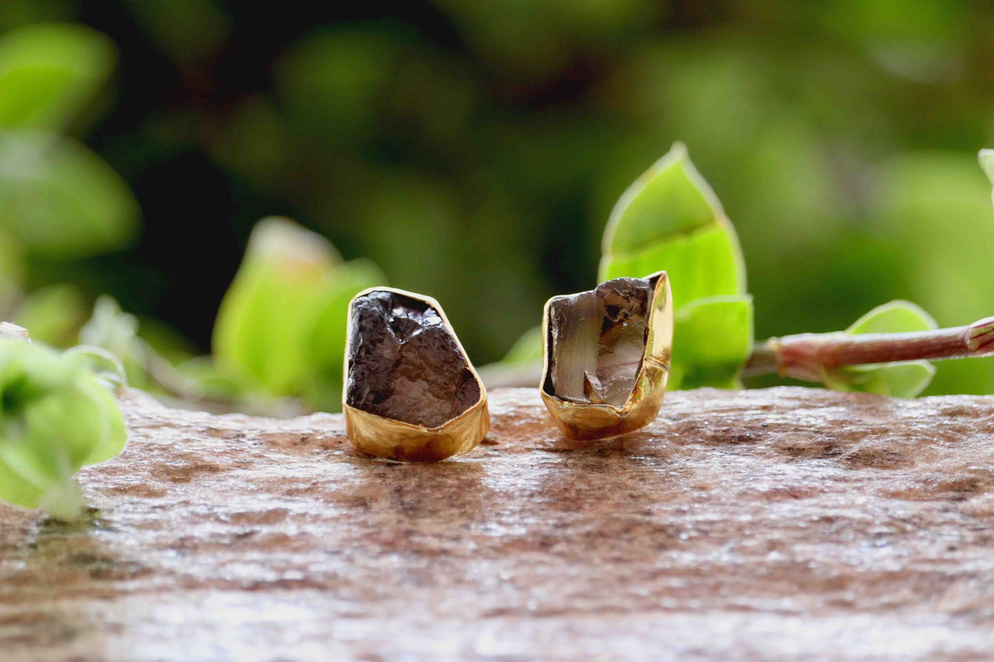 Brass-Based Natural Stone Ear Tops – Unshape Design stones