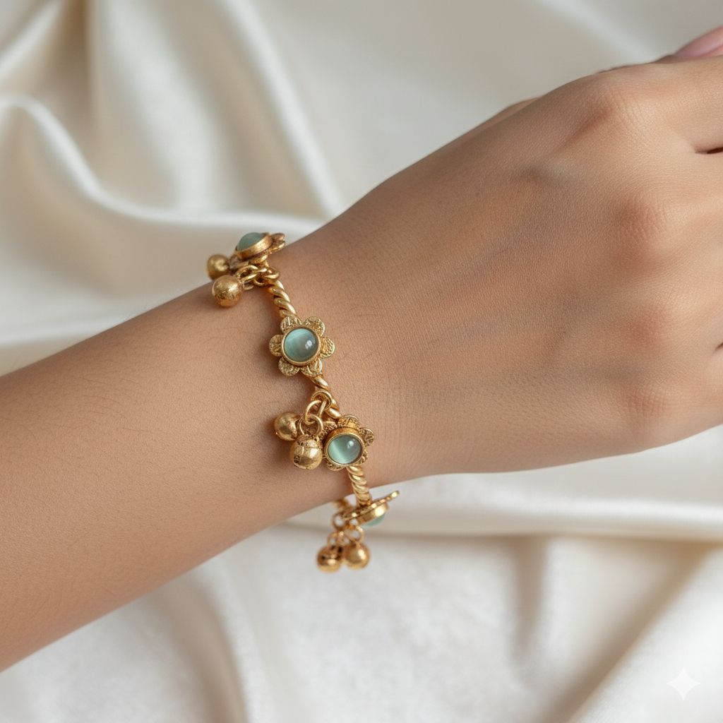 Colourful stone kashmiri kada bangle