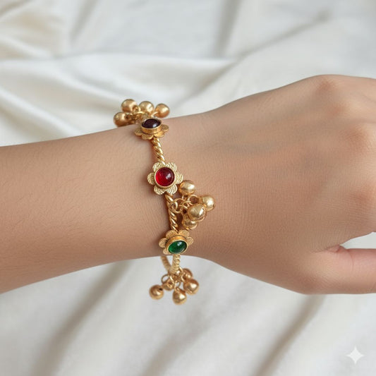 Colourful stone kashmiri kada bangle