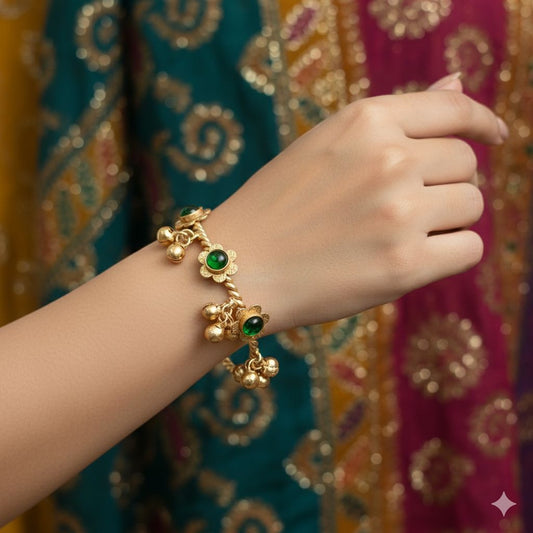 Colourful stone kashmiri kada bangle