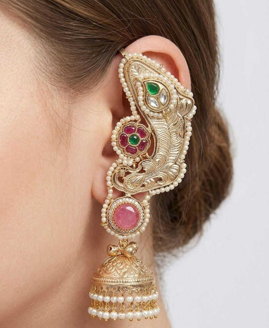 ✨ Feather design Ear-cuff earrings